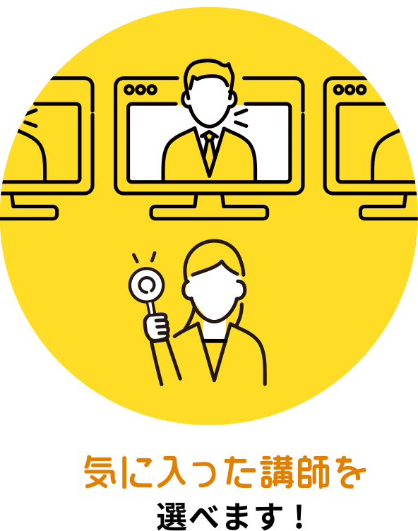 気に入った講師を選べます。